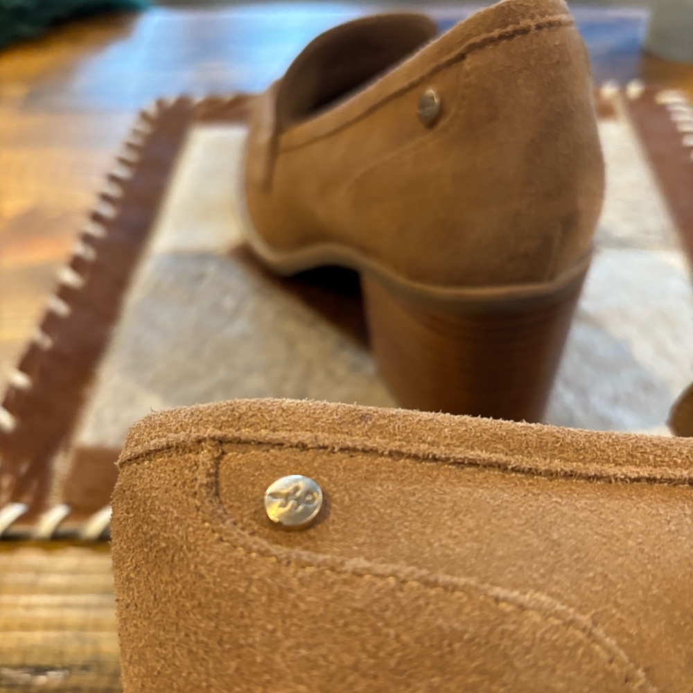 Hush Puppies Lolly Suede Heeled Loafer - Picture 7 of 9
